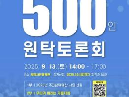 광명시, 시민 500인과 기본사회 청사진 그린다 기사 이미지