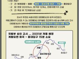 강서구, 10년 숙원 드디어 뚫린다…대장홍대선 12월 15일 첫 삽 기사 이미지